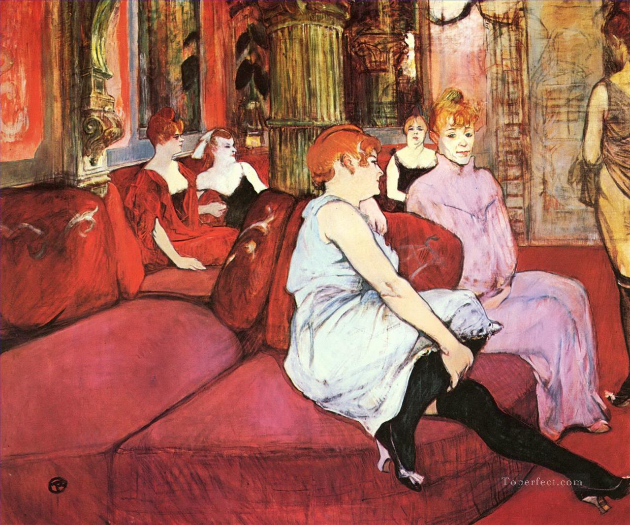 the salon de la rue des moulins 1894 Toulouse Lautrec Henri de Oil Paintings